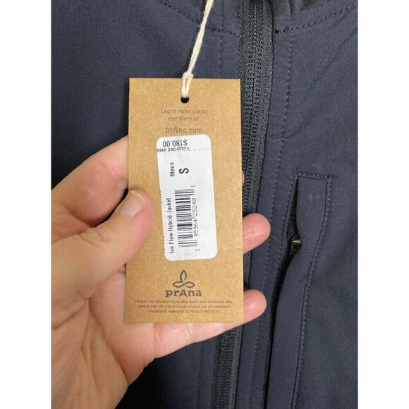 Prana Men's Ice Flow Hybrid Jacket size small stretch. UPF 50+ athletic pockets - Picture 4 of 6